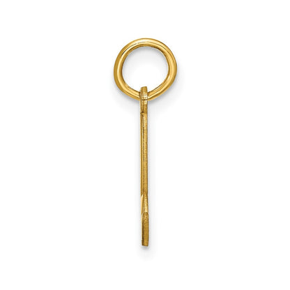 14k Yellow Gold Lower case Letter B Initial Charm Pendant