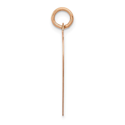 14K Rose Gold Polished Heart Shaped Disc Pendant