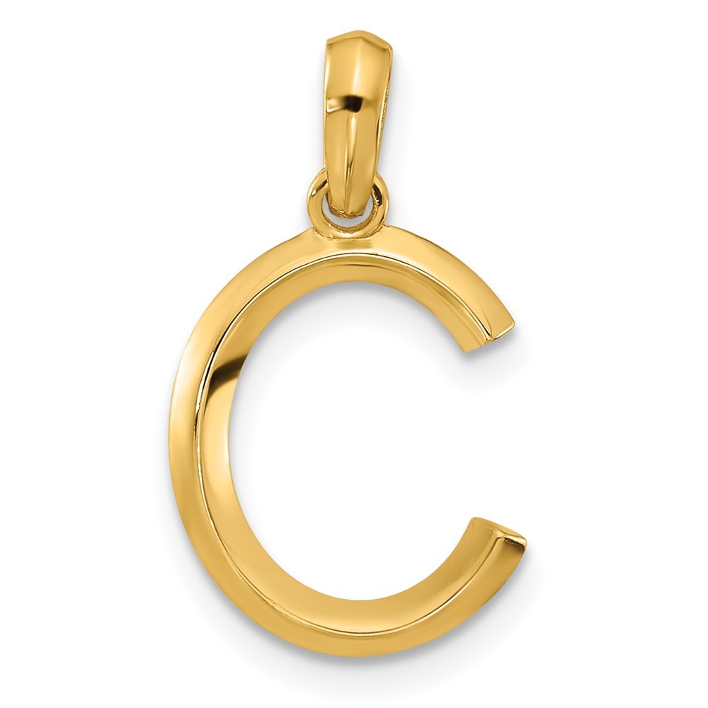 14k Yellow Gold Fancy Letter C
