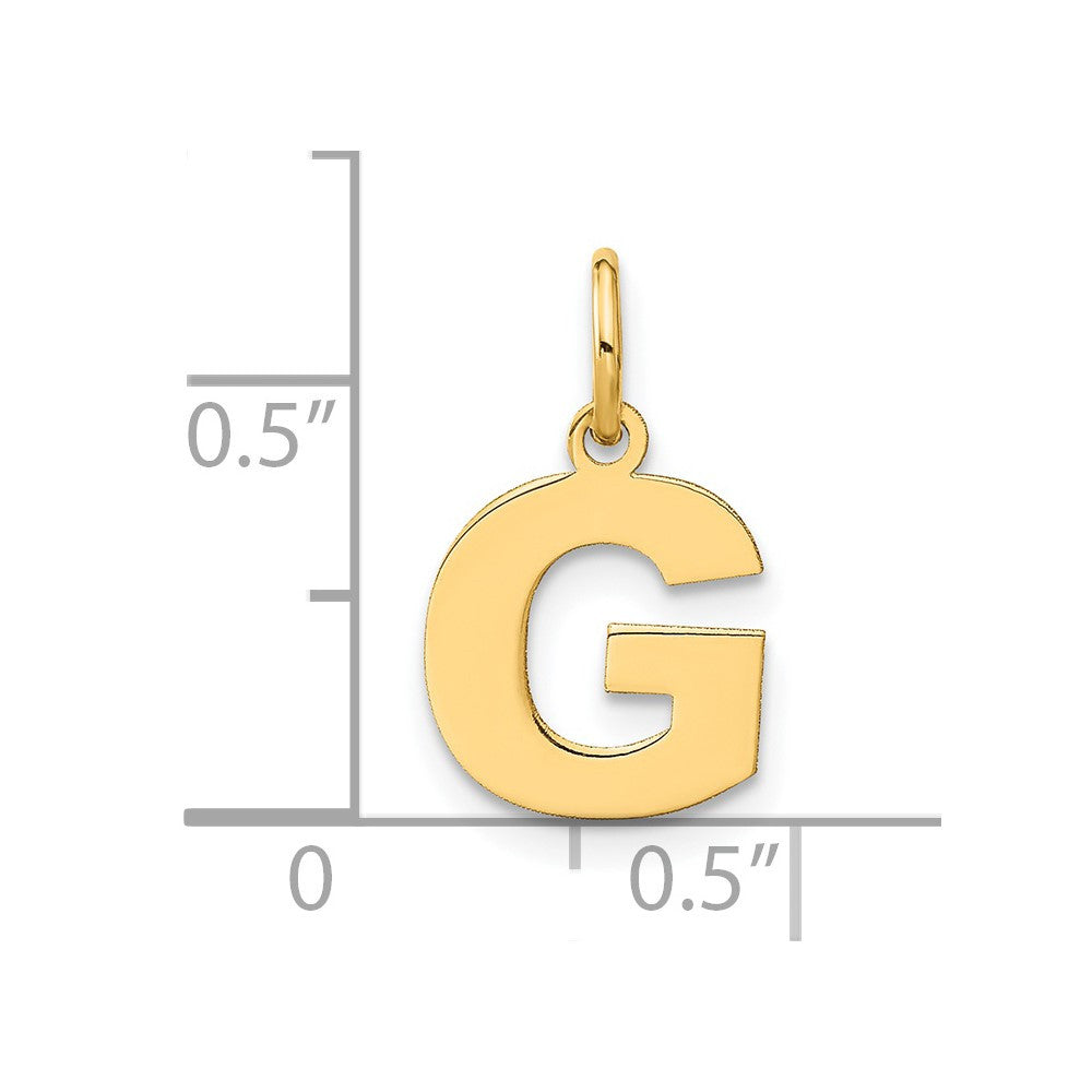 14k Yellow Gold Letter G Initial Pendant