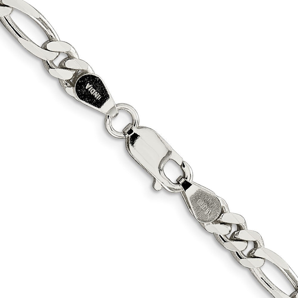 Sterling Silver 5.5mm Figaro Chain Necklace 24"