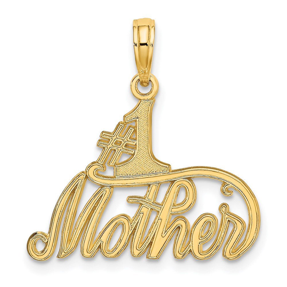 14k Yellow Gold #1 MOTHER Charm Pendant