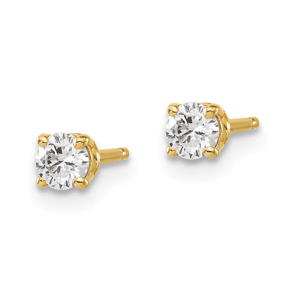 14k Yellow Gold .25ct. I1 J-K Diamond Push-on Stud Earrings