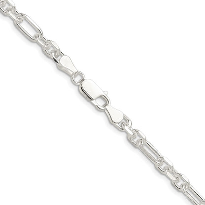 Sterling Silver Diamond-Cut 3 Short Plus 1 Long Cable Link Chain Necklace 24"