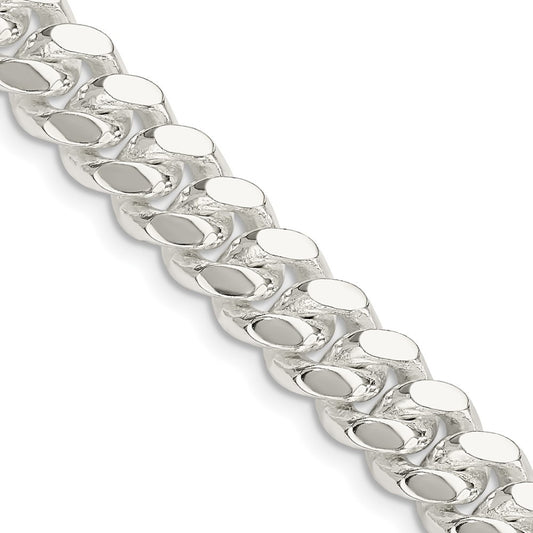 Sterling Silver 9mm Polished Domed Curb Chain Necklace 20"