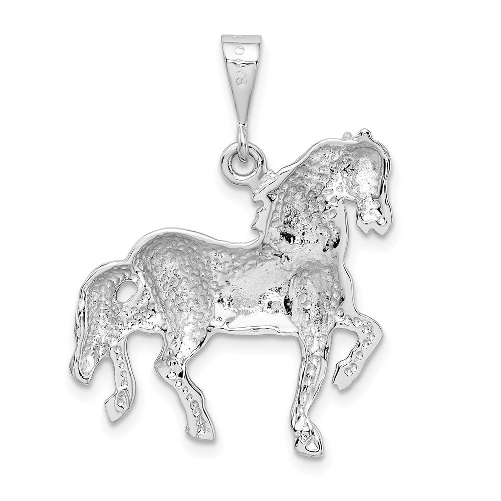 14k White Gold Horse Charm Pendant