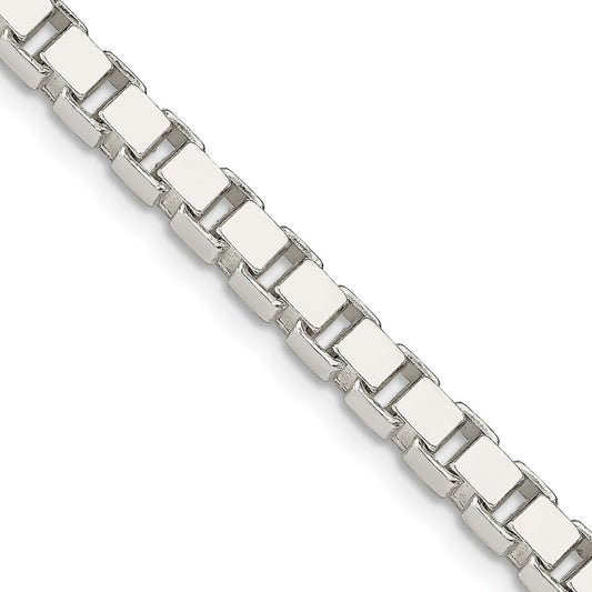 Sterling Silver 4.5mm Box Chain Necklace 18"