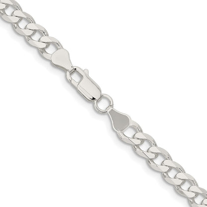 Sterling Silver 6.5mm Curb Chain Necklace 20"