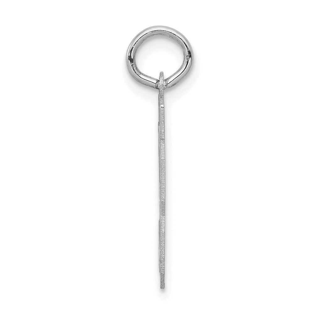 14k White Gold Small Satin Number 53 Charm Pendant