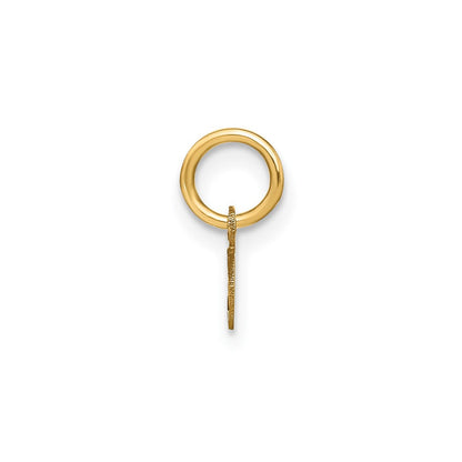 14k Yellow Gold Lower case Letter O Initial Charm Pendant