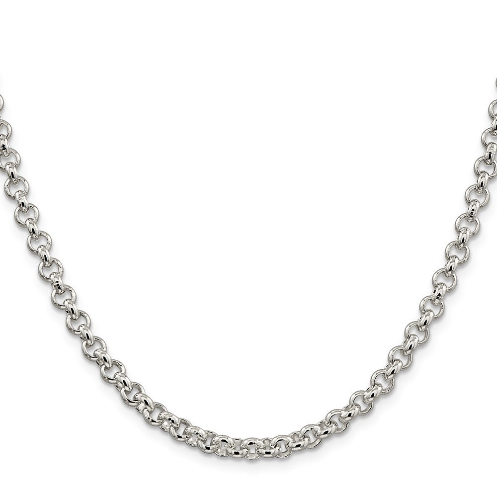 Sterling Silver 5mm Rolo Chain Necklace 20"