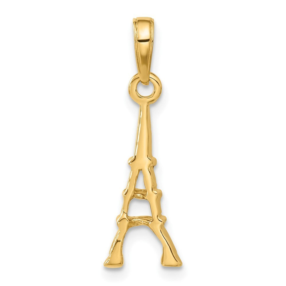14k Yellow Gold Eiffel Tower Pendant