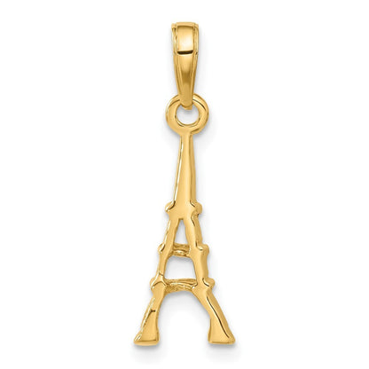 14k Yellow Gold Eiffel Tower Pendant