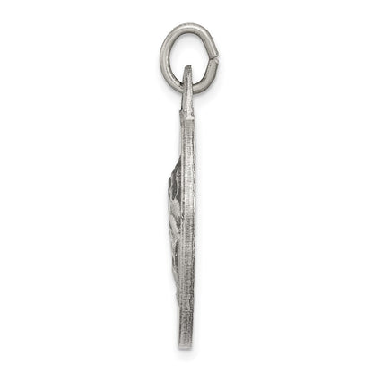 Sterling Silver Antiqued Praying Hands Pendant