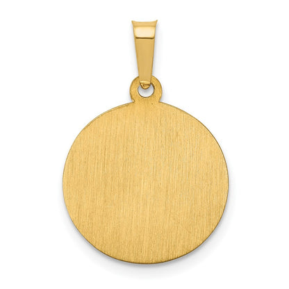 14k Yellow Gold Polished and Satin St Peter Medal Hollow Pendant
