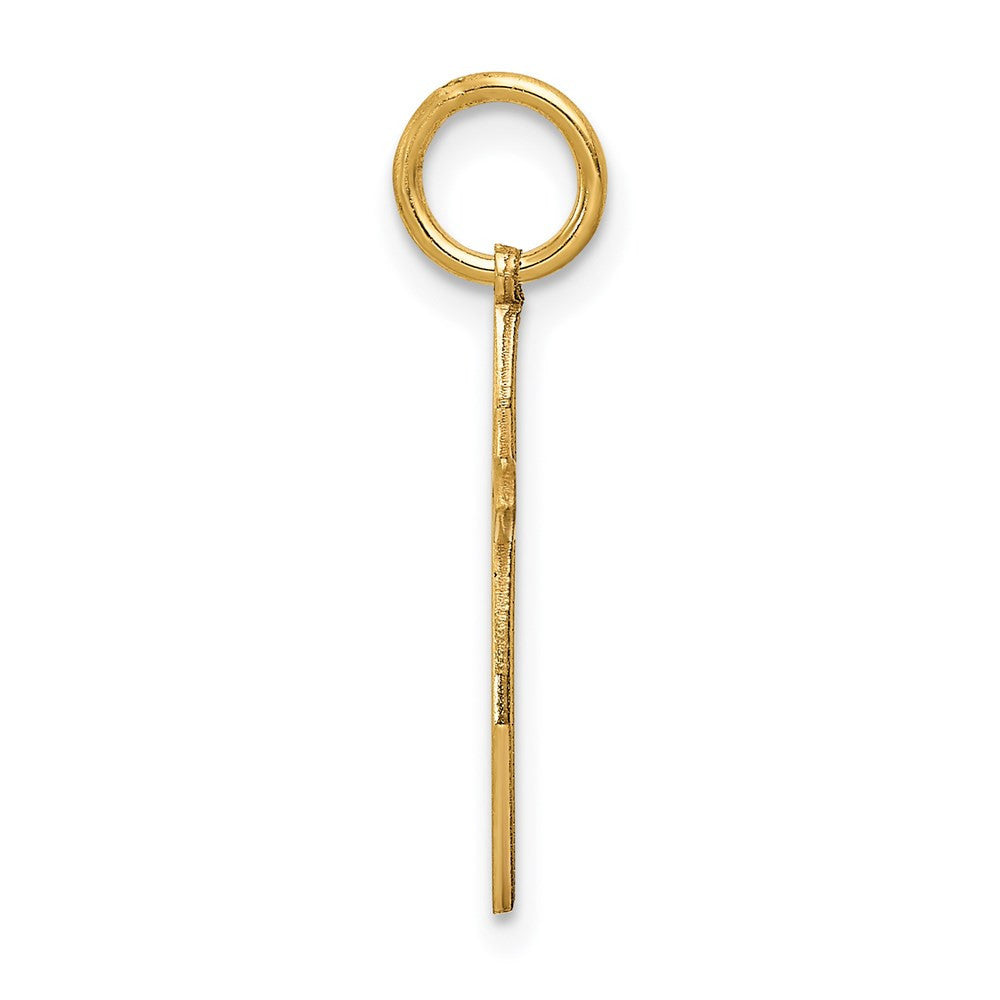 14k Yellow Gold Laser Designed Passion Cross Charm Pendant
