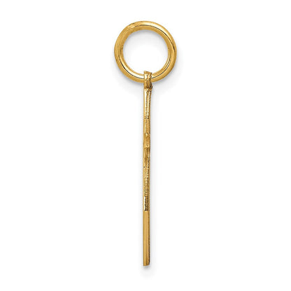 14k Yellow Gold Laser Designed Passion Cross Charm Pendant