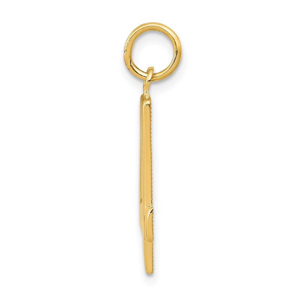 14k Yellow Gold Large Polished Number 4 Charm Pendant