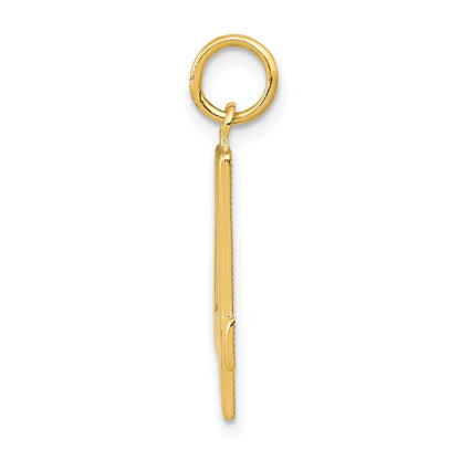14k Yellow Gold Large Polished Number 4 Charm Pendant