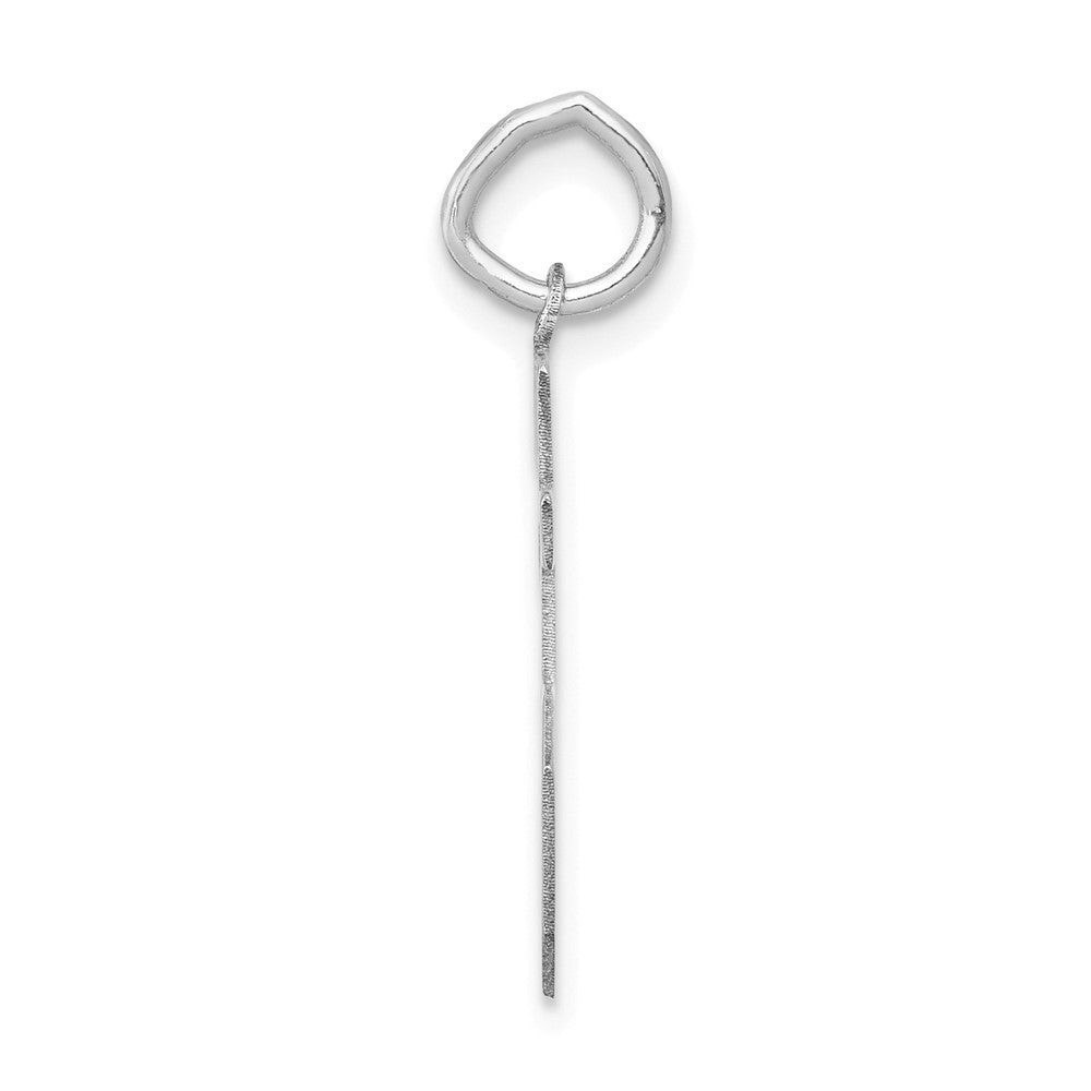 14k White Gold Small Satin Number 85 Charm Pendant