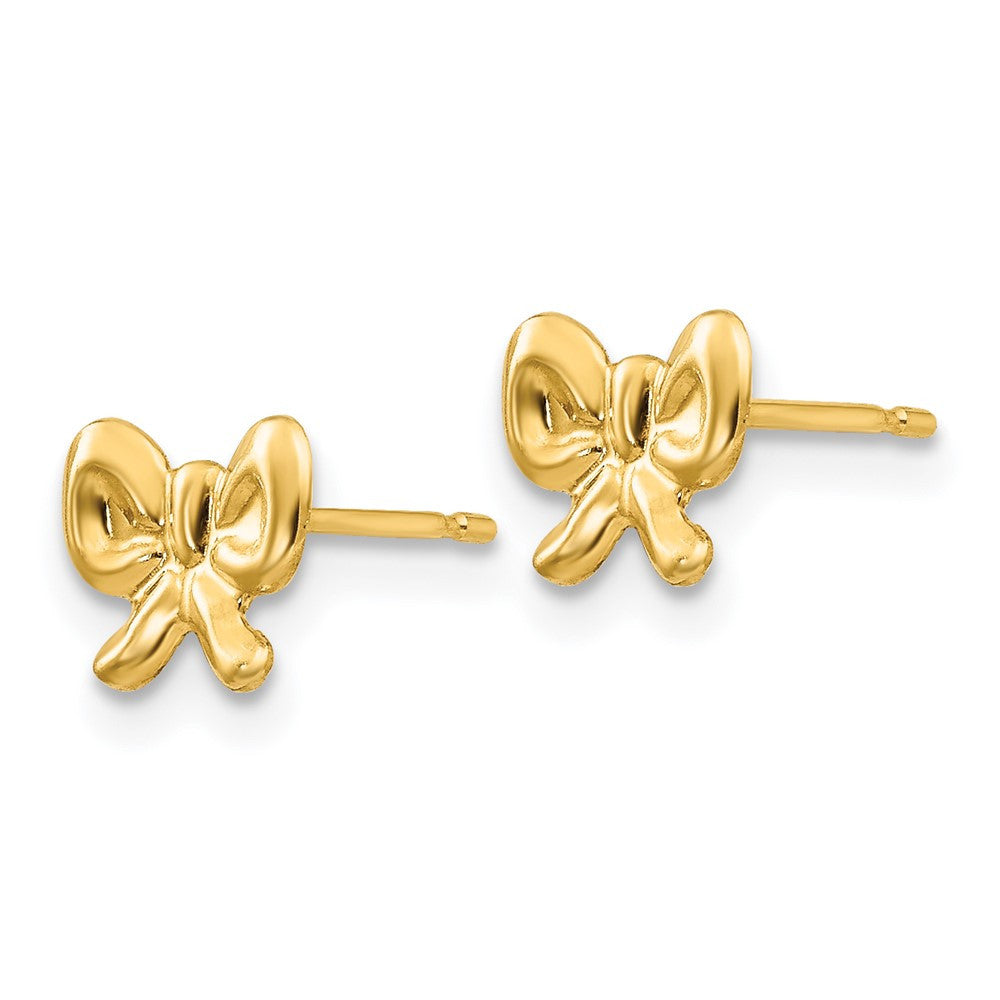 14k Yellow Gold Madi K Bow Stud Earrings