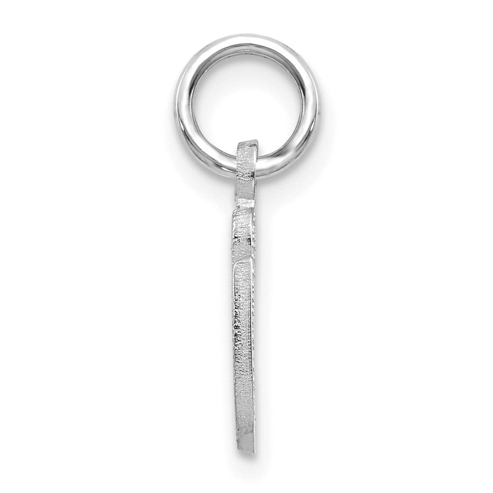14k White Gold Casted Script Letter G Initial Charm Pendant