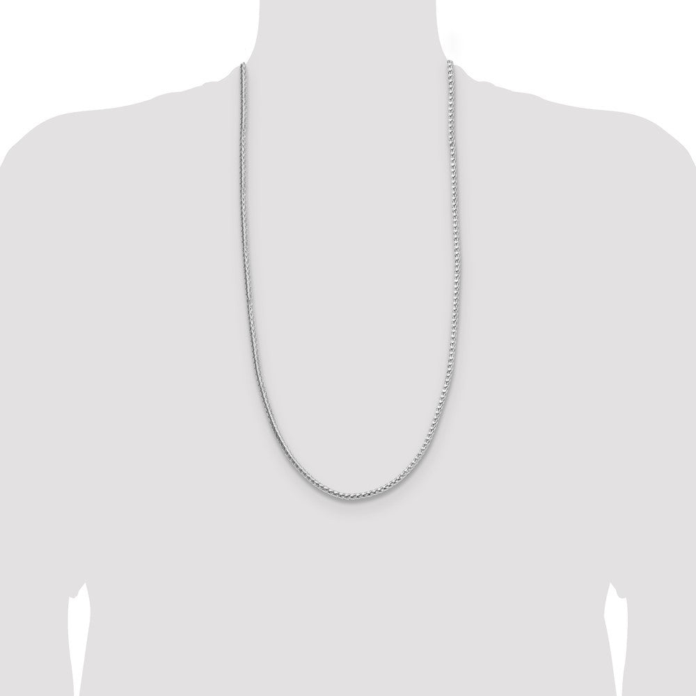 Sterling Silver 3.8mm Diamond-cut Round Franco Chain Necklace 30"