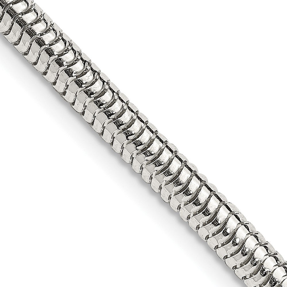 Sterling Silver 4mm Round Snake Chain Necklace 26"