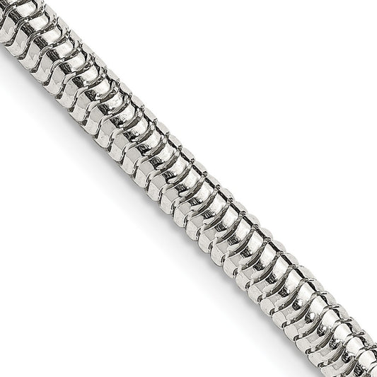 Sterling Silver 4mm Round Snake Chain Necklace 26"