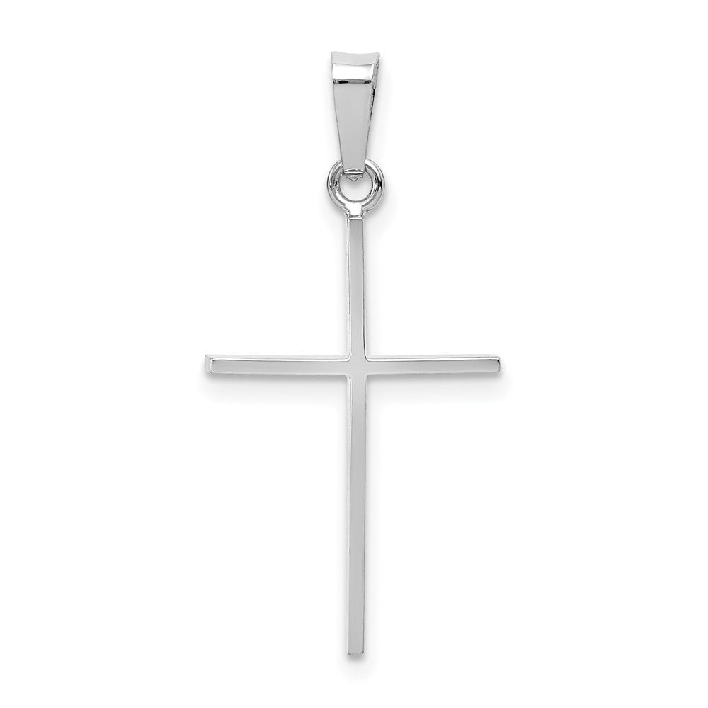 14k White Gold Cross Charm Pendant
