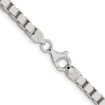 Sterling Silver 3.75mm Box Chain Necklace 20"