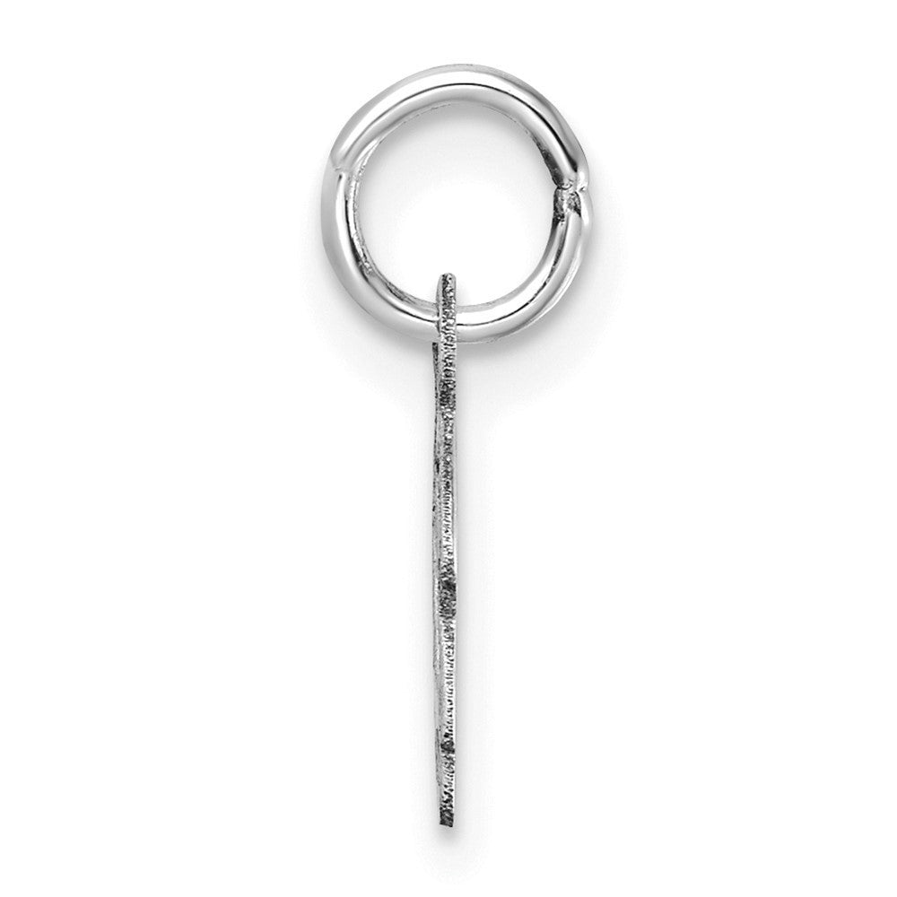 14k White Gold Uppercase Letter D Initial Charm Pendant