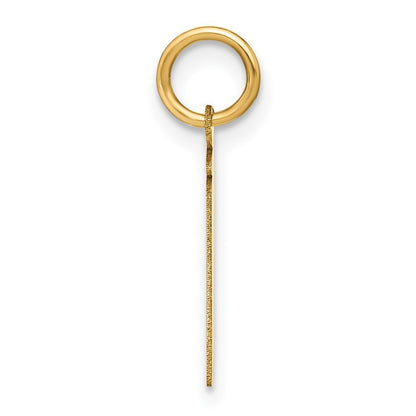 14k Yellow Gold Lowercase Letter J Initial Pendant