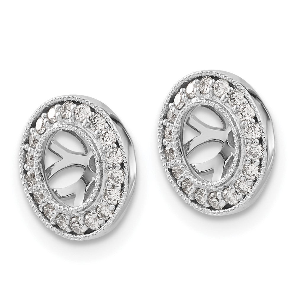 14k White Gold 1/3ct Diamond Earring Jackets