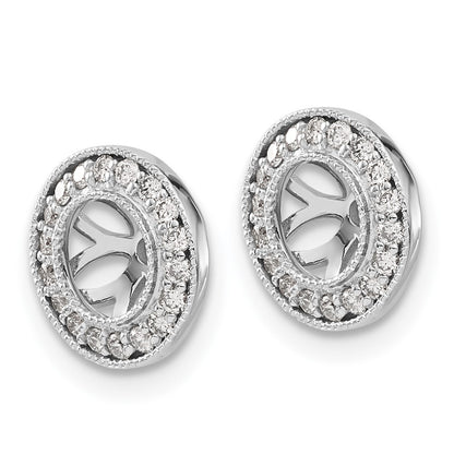 14k White Gold 1/3ct Diamond Earring Jackets