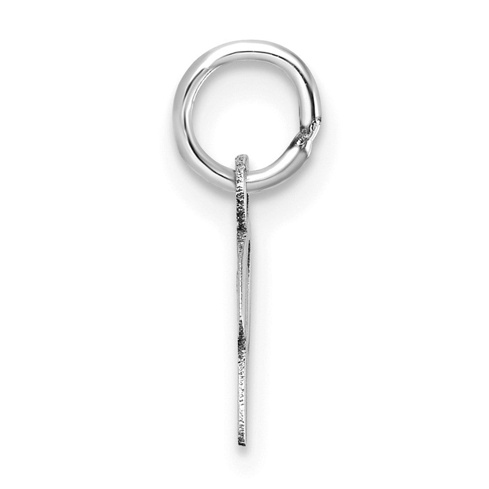 14k White Gold Uppercase Letter P Initial Charm Pendant