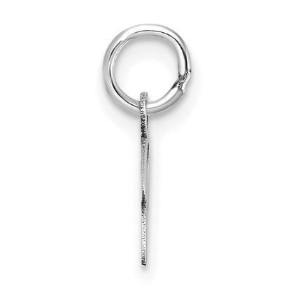 14k White Gold Uppercase Letter P Initial Charm Pendant