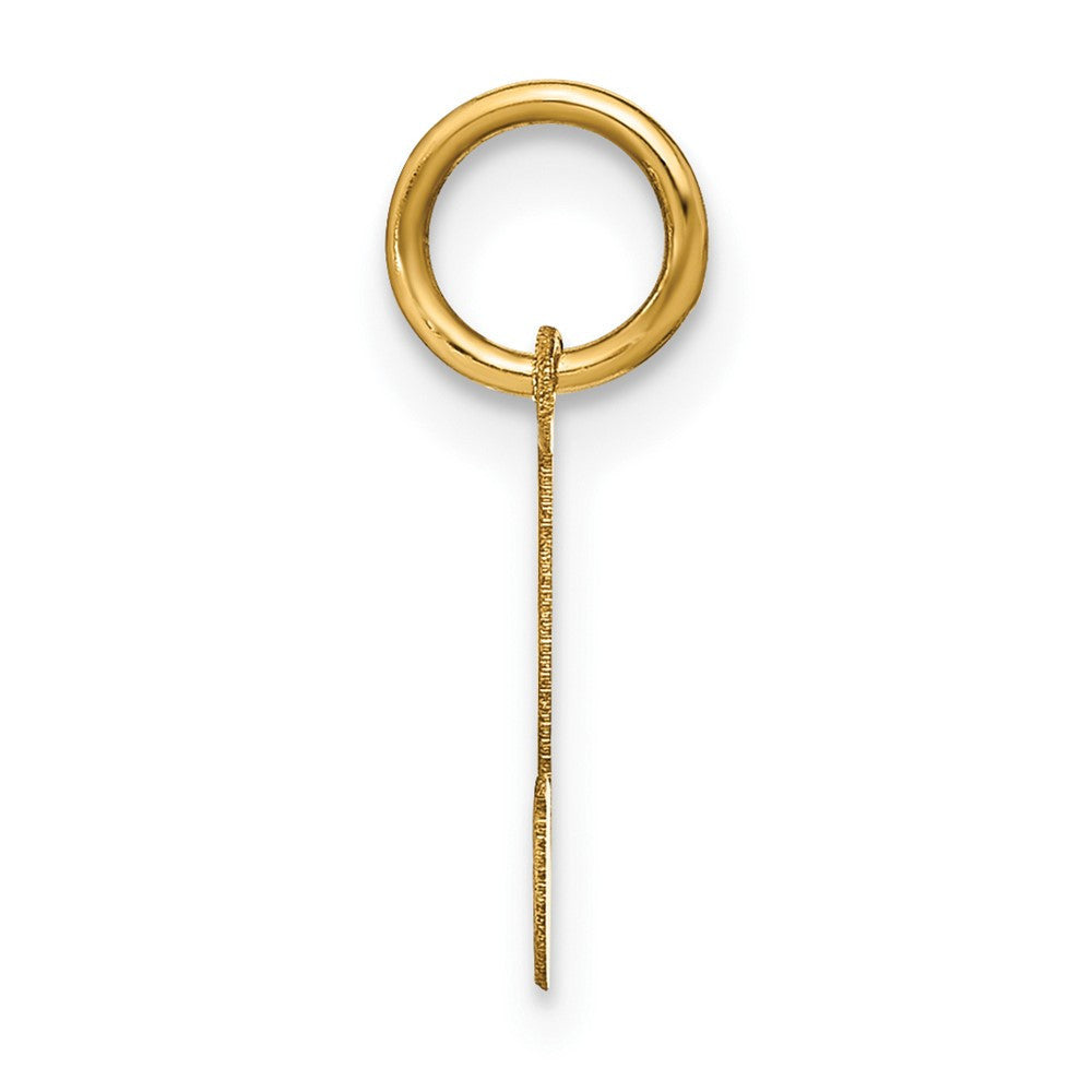 14k Yellow Gold Letter J Initial Pendant