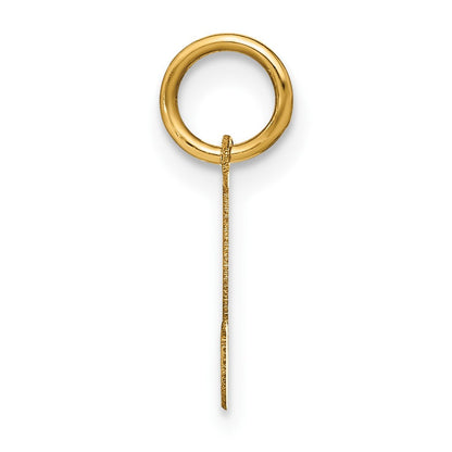 14k Yellow Gold Letter J Initial Pendant