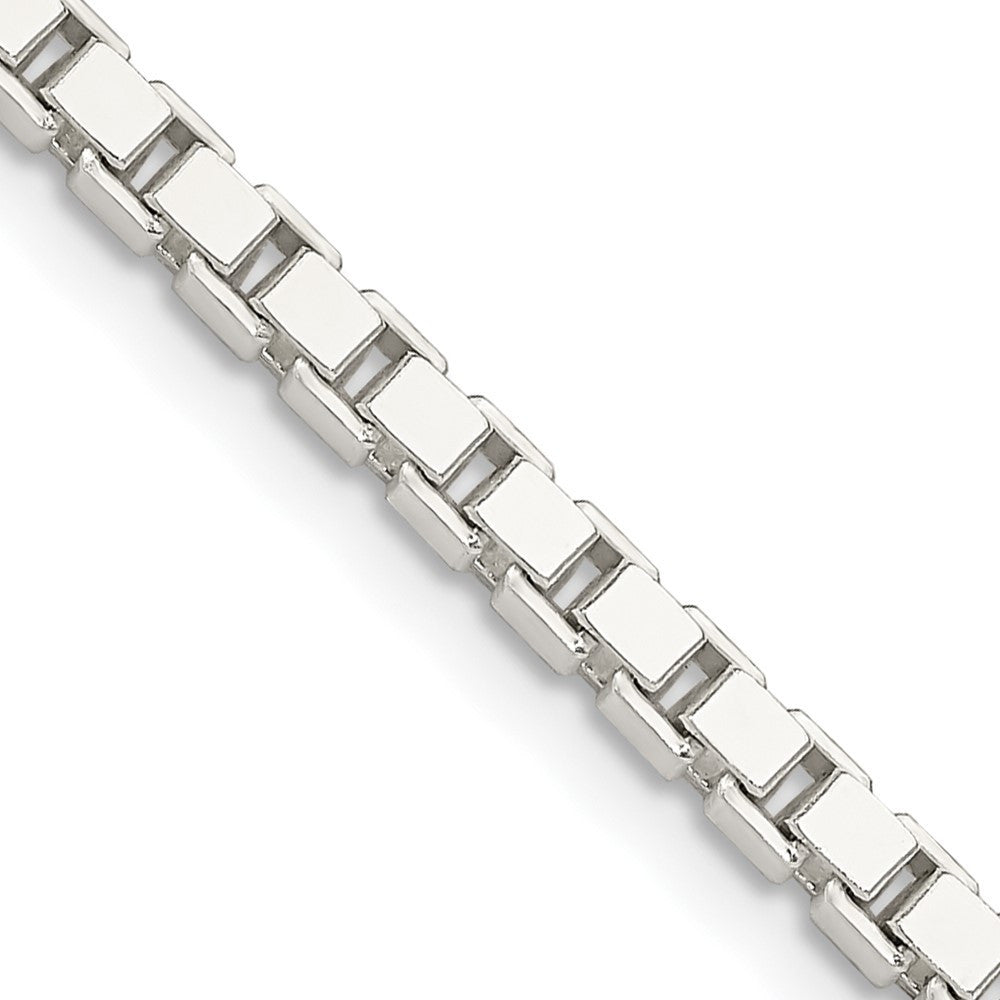 Sterling Silver 3mm Box Chain Necklace 24"
