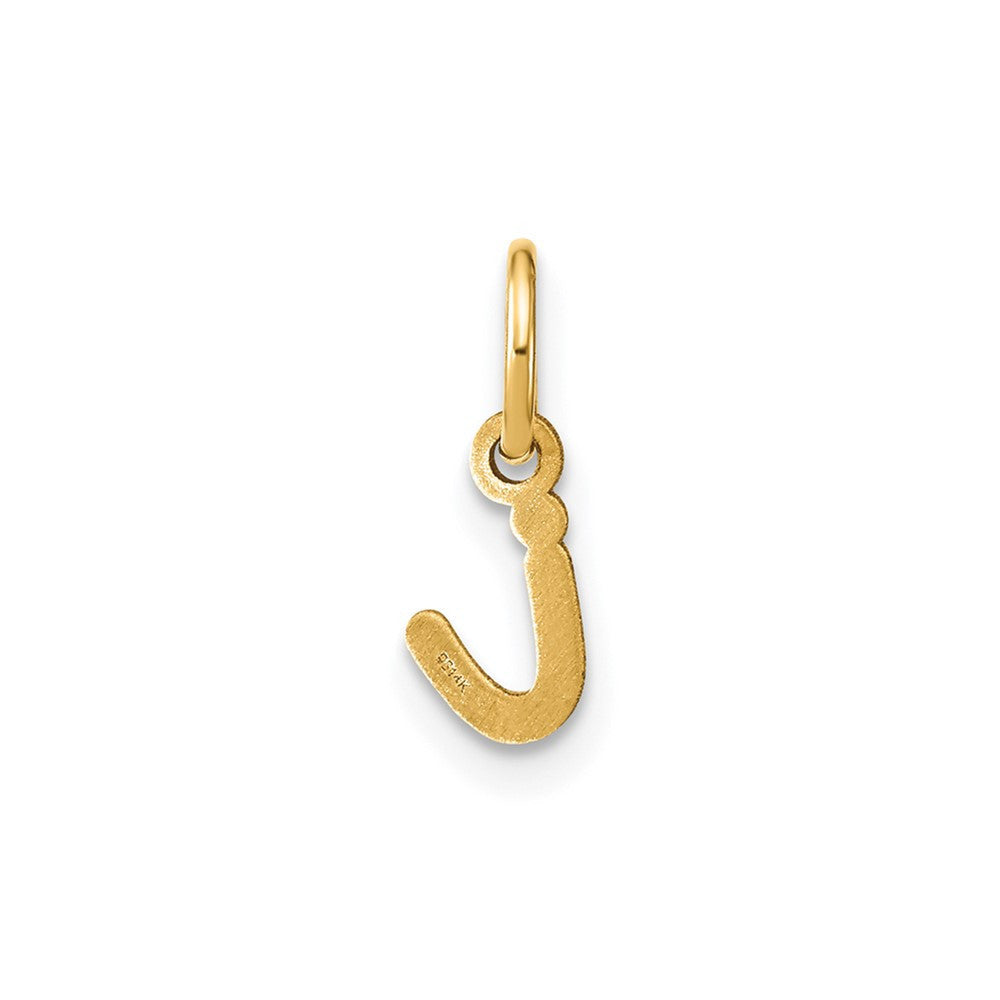 14k Yellow Gold Lower case Letter I Initial Charm Pendant