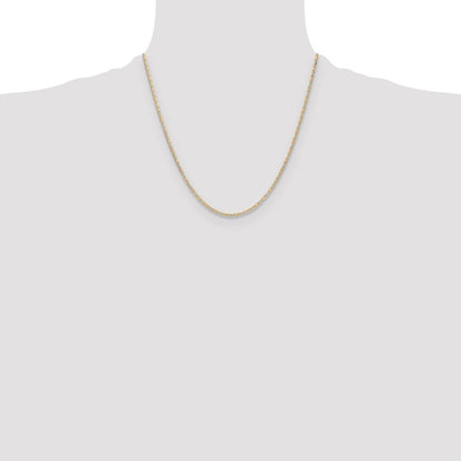 14k Tri-color Gold 2.0mm Valentino Chain Necklace 20"