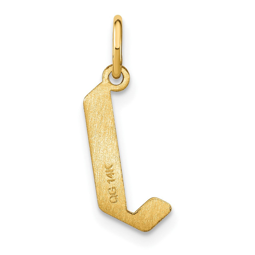 14k Yellow Gold Letter J Initial Pendant