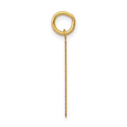 14k Yellow Gold Medium Polished Number 61 Charm Pendant