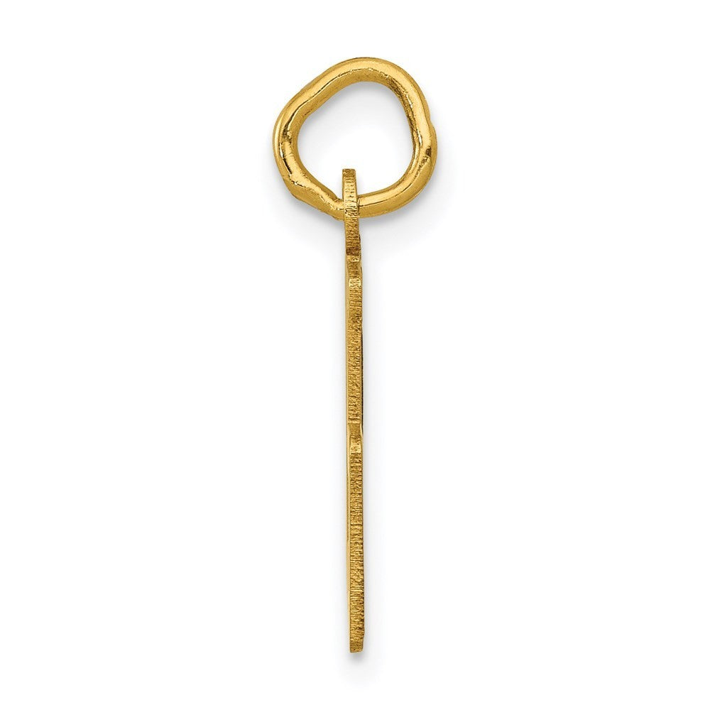 14k Yellow Gold Small Elongated Number 35 Charm Pendant