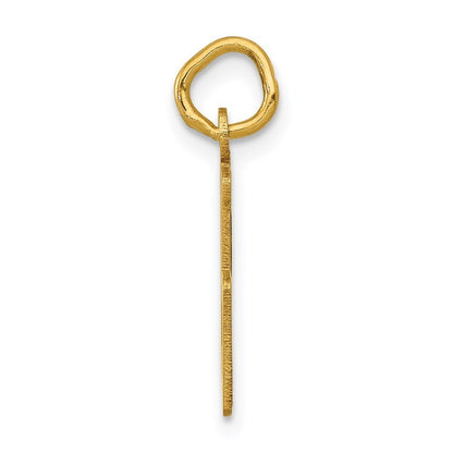 14k Yellow Gold Small Elongated Number 35 Charm Pendant