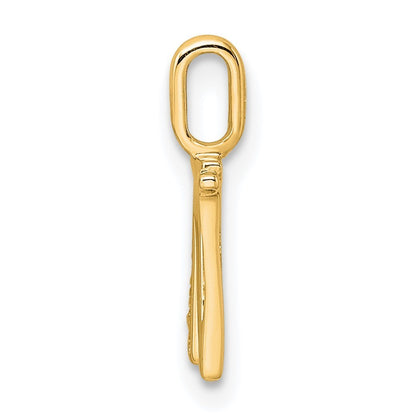 14k Yellow Gold Diamond Letter W Initial Pendant
