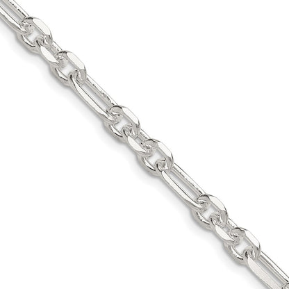 Sterling Silver Diamond-Cut 3 Short Plus 1 Long Cable Link Chain Necklace 22"