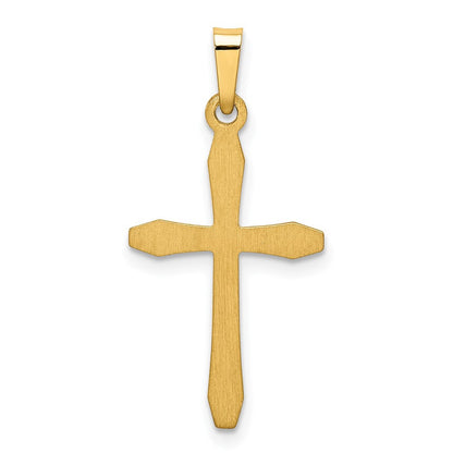 14k Yellow Gold Polished Passion Cross Pendant