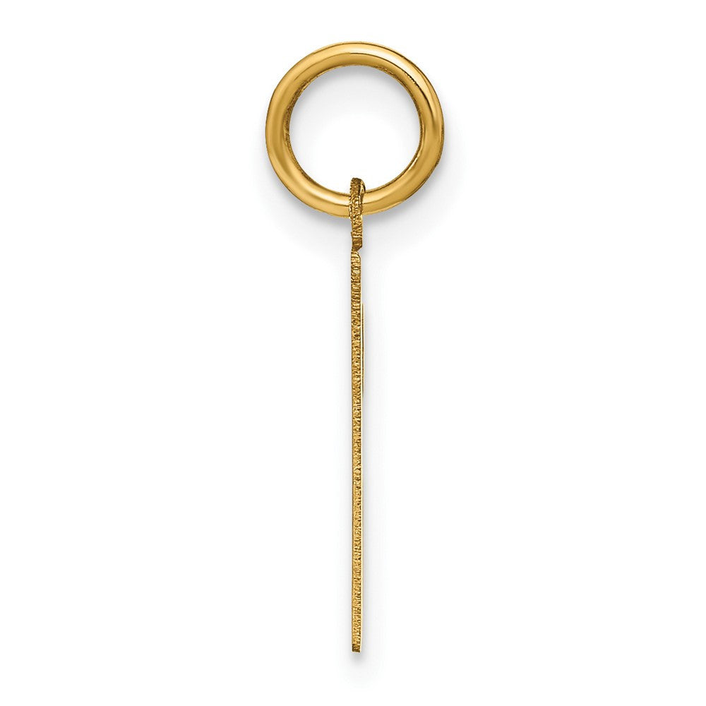 14k Yellow Gold Letter R Initial Pendant